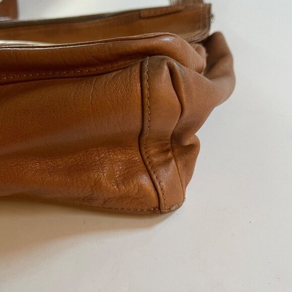 Fossil Tan Leather Crossbody Shoulder Bag With Adjustable Strap & Front Pockets - Picture 3 of 12